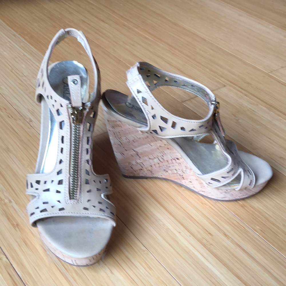 Nude Wedge Heels